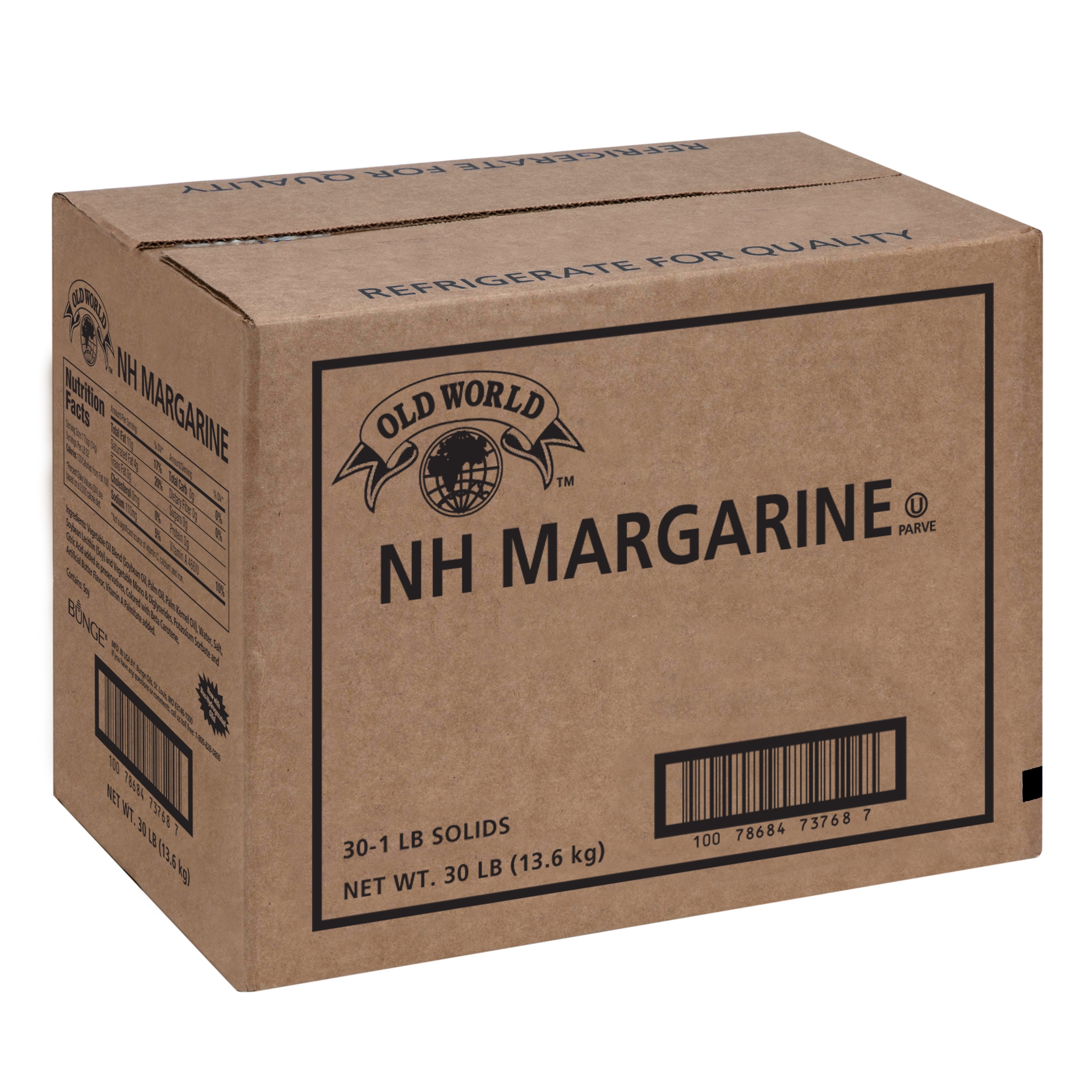 Old World NH Solids Margarine, 1 Pound -- 30 per case.