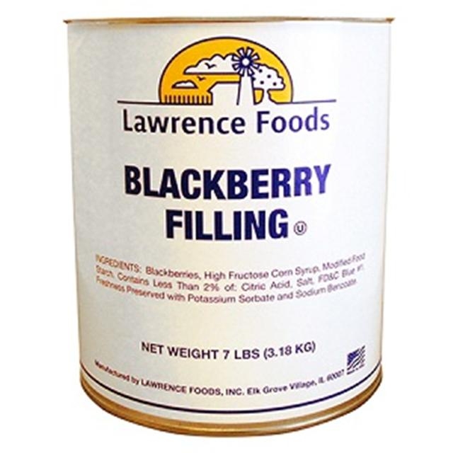 Lawrence Foods Whole Blackberry Filling Number 10 can -- 6 cans per case.