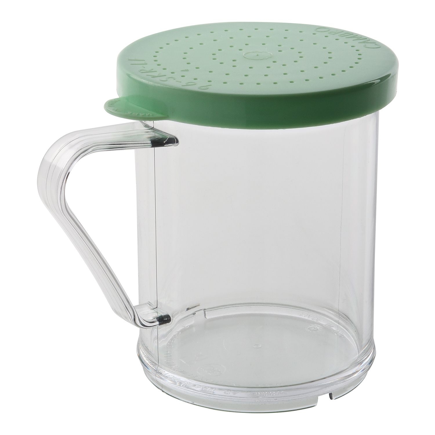 Cambro Camwear Polycarbonate Clear Shaker/Dredge, 10 Ounce Capacity -- 12 per case.