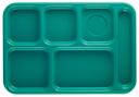 Cambro Budget 6 Compartment School Tray, Teal, 10 x 14 inch -- 24 per case.