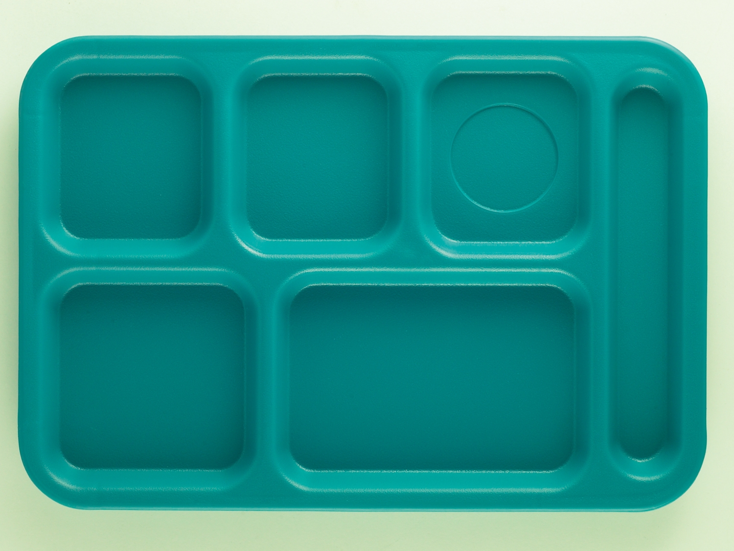 Cambro Penny Saver 6 Compartment School Tray, Teal, 10 x 14.5 inch -- 24 per case.
