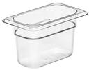 Cambro One Ninth Size Food Pan, Clear, 4 inch -- 6 per case