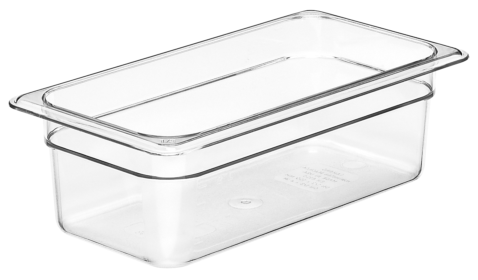 Camwear One Third Size Food Pan, Clear, 3.8 Quart -- 6 per case