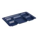 Cambro Co Polymer Rectangular 2 x 2 Compartment School Tray, Navy Blue, 9 x 15 inch -- 24 per case.