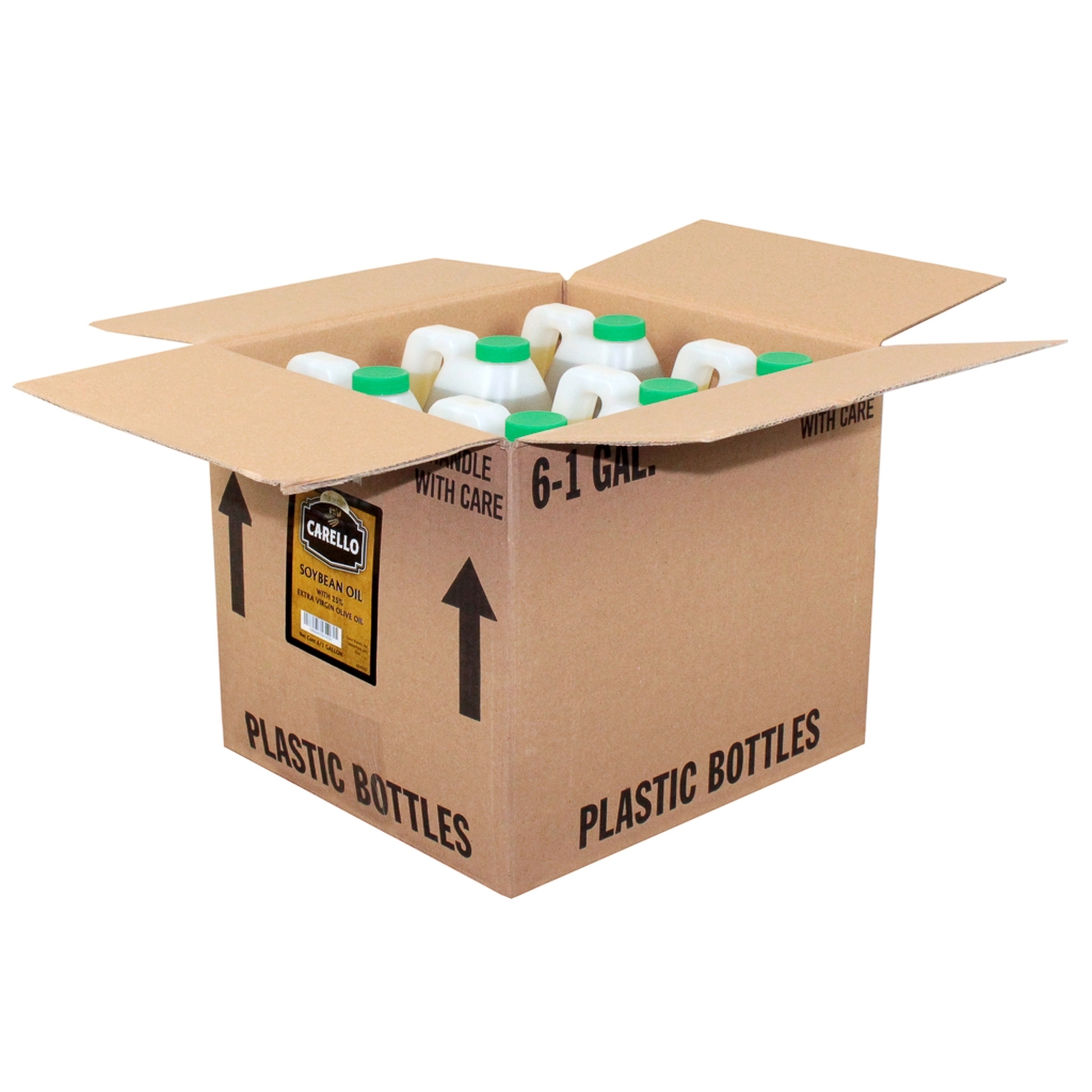 Carello 75 25 Percent Blended Soybean Olive Oil, 1 Gallon -- 6 per case.