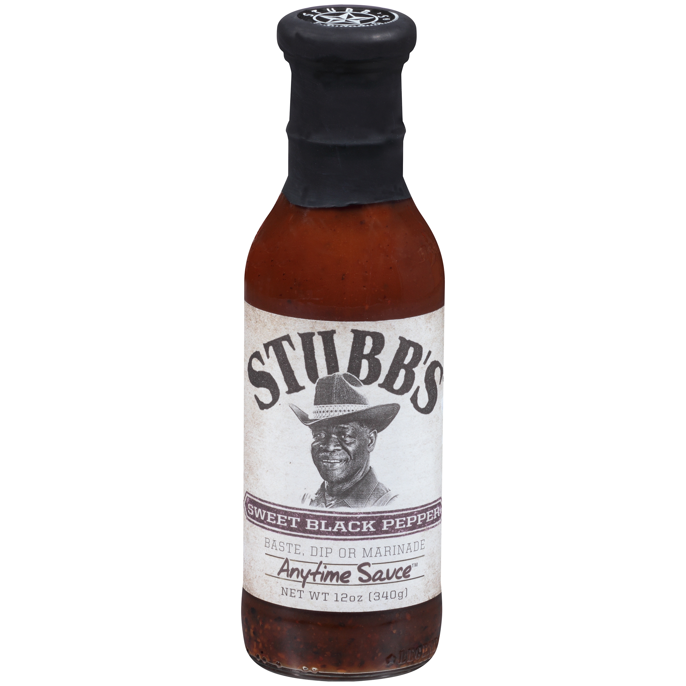 Stubbs Anytime Sauce Sweet Black Pepper Sauce, 12 Ounce -- 6 per case.