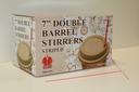 Goldmax Red Striped Unwrapped Double Barrel Stirrer, 7 inch -- 10000 per case.