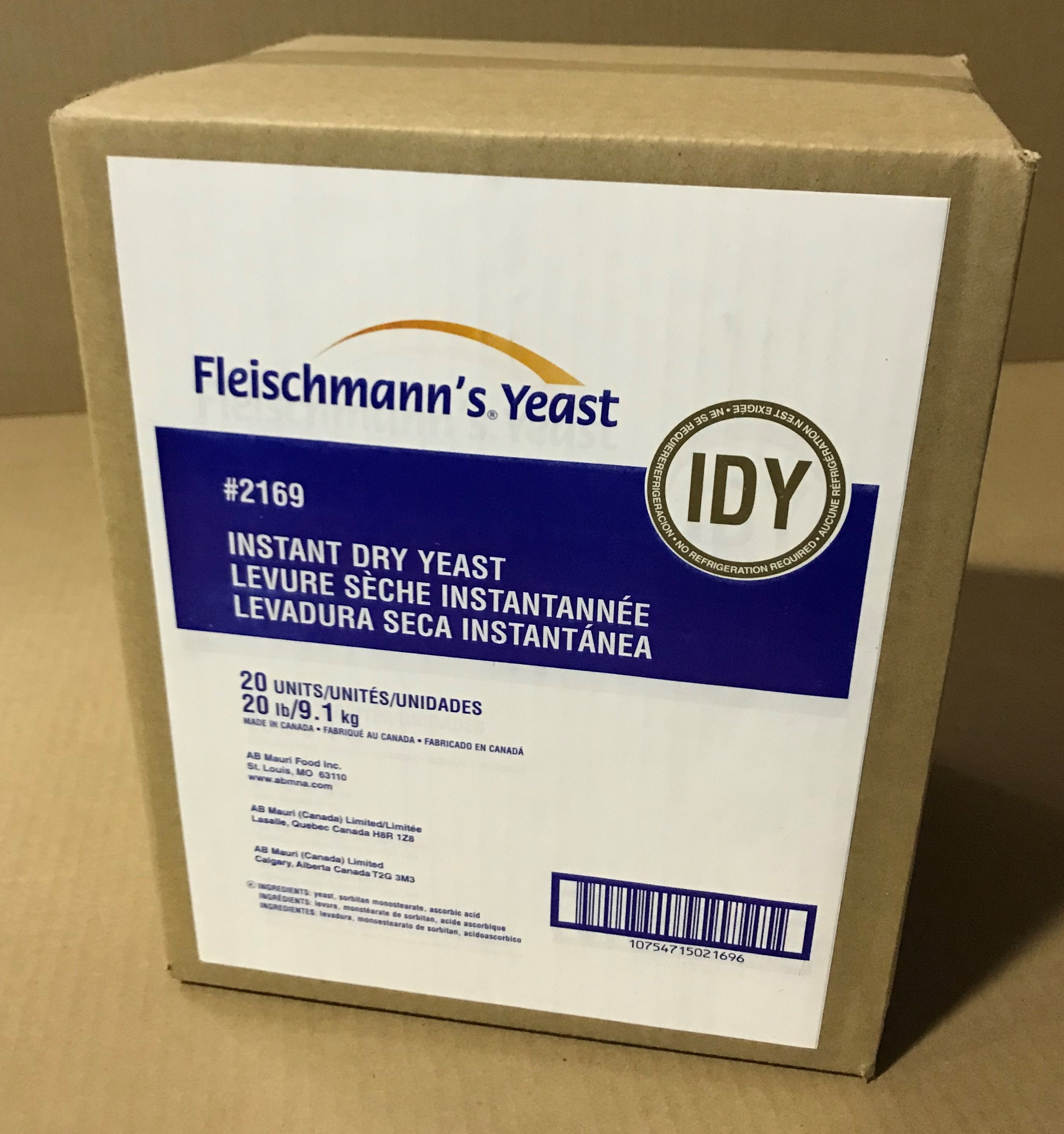 Fleishmann's High Sugared Insert Yeast 20 Packet 1 Pound