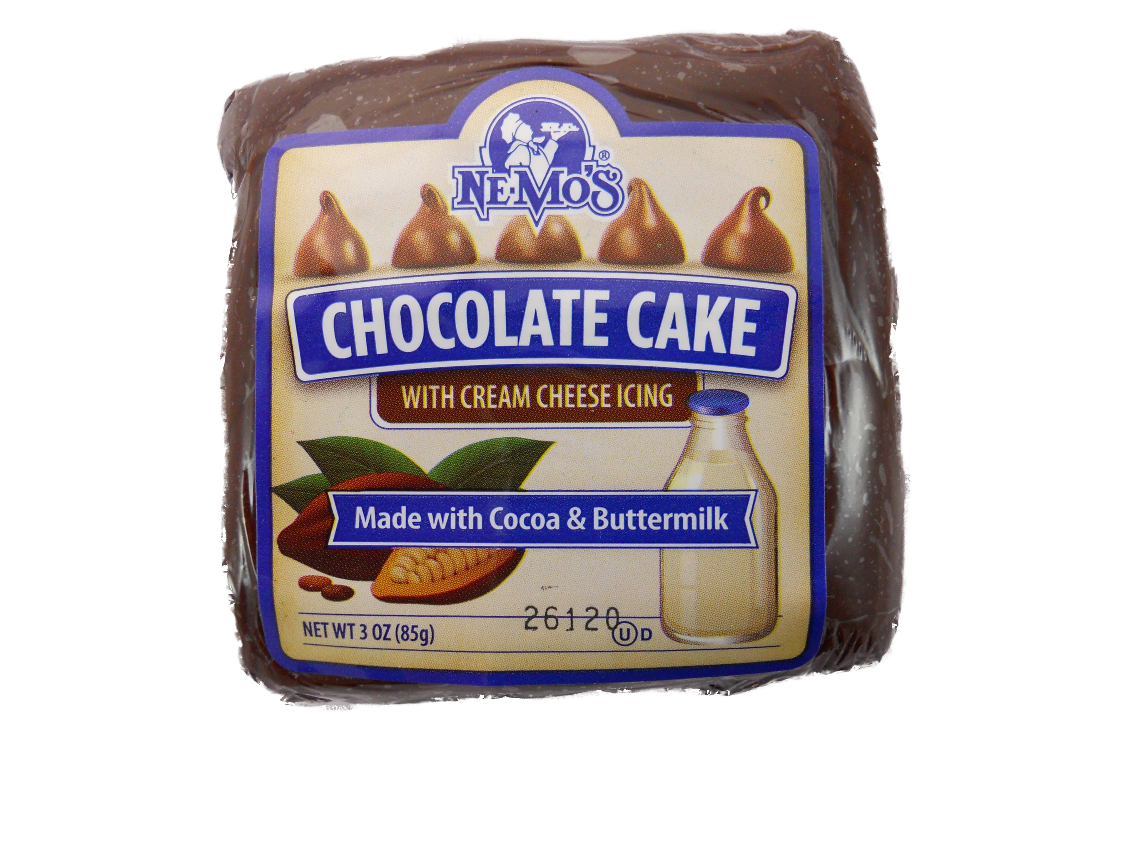 Ne-Mo's Chocolate Cake Square, 3 Ounce -- 36 per case