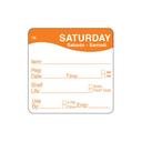 ToughMark Saturday 2 x 2 inch Day of the Week Labels, 500 count per roll -- 576 rolls per case.