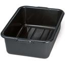 Tablecraft Black Co-Polymer Polypropylene Recycled Tote Box, 21.5 x 15.75 x 7 inch -- 12 per case