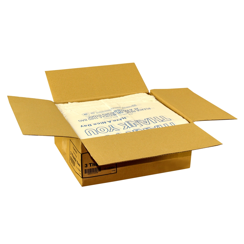 Spectrum Plastics Thank you Printed T Shirt Bag, 13 x 8 x 23 inch -- 1000 per case.