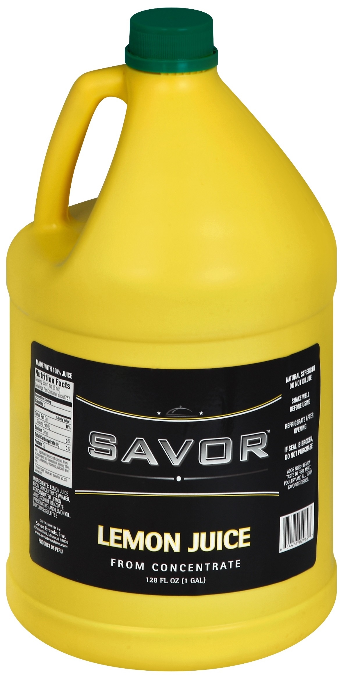 Savor Imports Lemon Juice, 1 Gallon -- 4 per case.