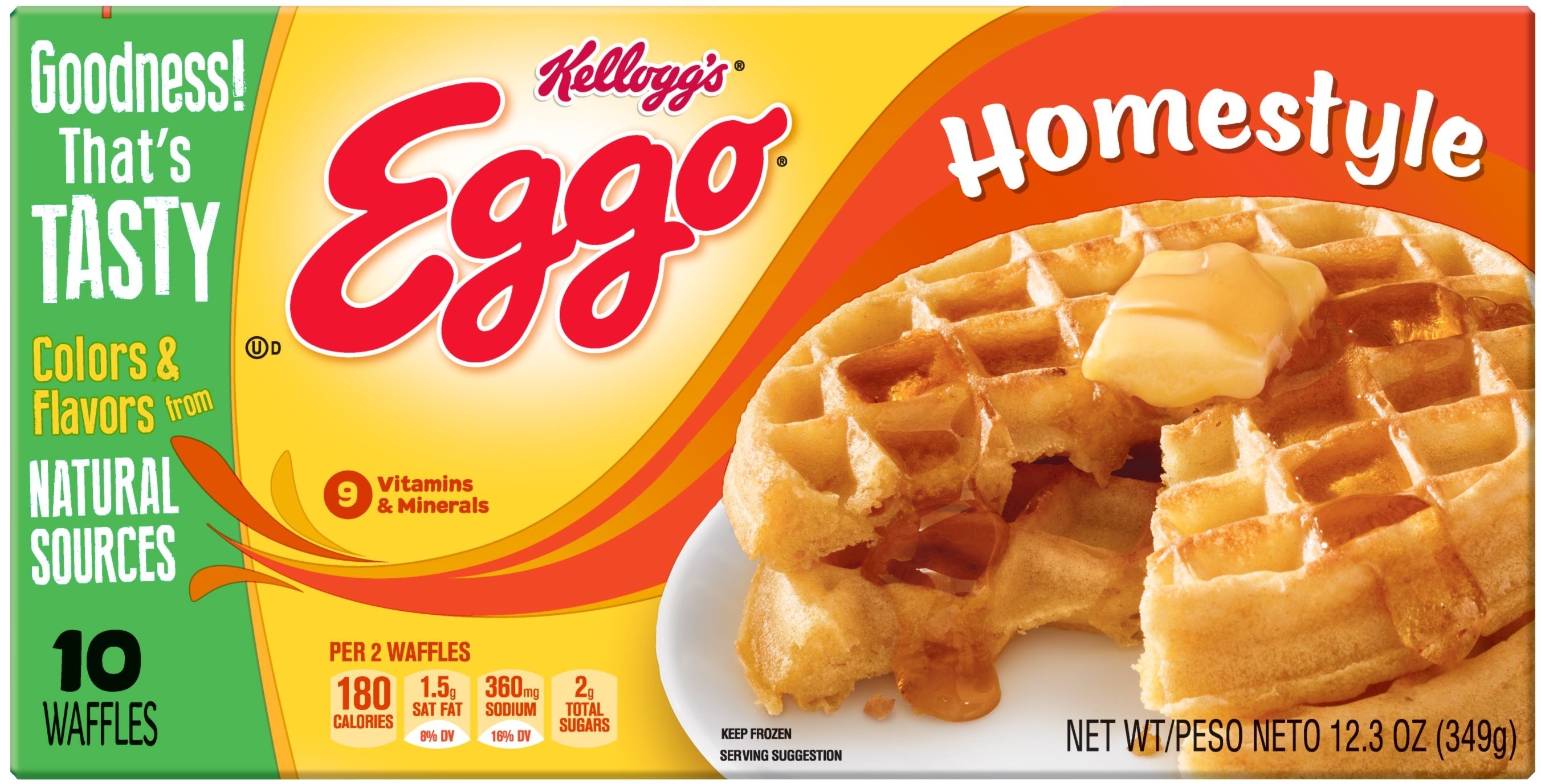 Kelloggs Eggo Homestyle Waffles, 12.3 Ounce -- 8 per case.