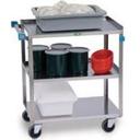 Lakeside Traditional Series Stainless Steel Standard Duty 3 Shelf Utility Cart, 18 x 27 inch Shelf.