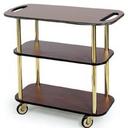 Lakeside Geneva Rectangular Service Cart with Handle Hole, 16 x 42 3/8 x 35 1/4 inch Overall Size.