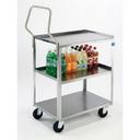 Lakeside Handler Series Medium Duty Stainless Steel Utility Cart with 3 Shelves, 17 3/4 x 27 5/8 x 45 3/8 inch.