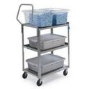 Lakeside Handler Series Medium Duty Stainless Steel Utility Cart with 3 Shelves, 24 3/8 x 54 1/8 x 50 1/4 inch.