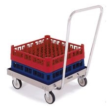 Lakeside Stainless Steel Cup and Glass Rack Dolly with Stainless Handle, 21 x 271/2 x 32 inch.