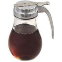 Alegacy Glass Teardrop Heavy Duty Syrup Dispenser with Plastic Top, 6 Ounce -- 12 per case.