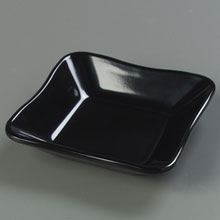 Black Scalloped Deliware Square Dish-Inset 1/3 inch -- 48 per case