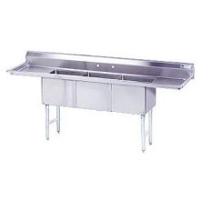 Advance Tabco FC Series Stainless Steel 2 Compartment Fabricated Sink, 24 x 24 inch Bowl.