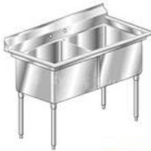 Aero 18 Gauge 304 Stainless Two Compartment NSF Sink, 30.5 x 55 x 25 inch.