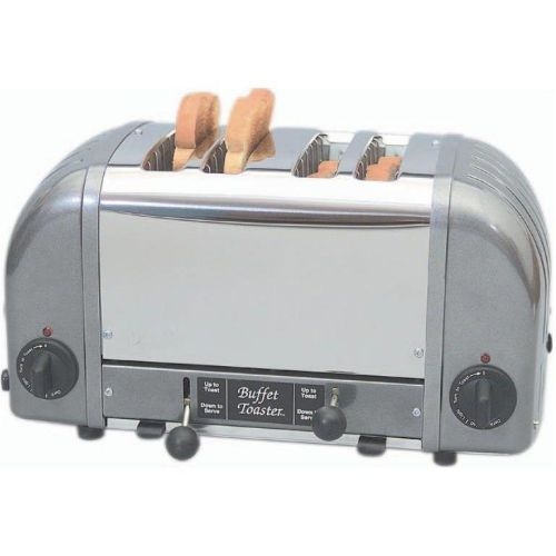 Cadco Heavy Duty KoverTec Mica 4-Slot Buffet Toaster, 15 1/2 x 9 x 8 inch.