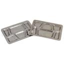 Alegacy Rectangular Stainless Steel 6 Compartment Mess Tray, 12 x 16 inch.