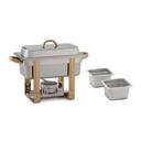Alegacy The Original Six In One Gold Accented Chafer with Two 88164 Pan, 1/3 x 2 inch.