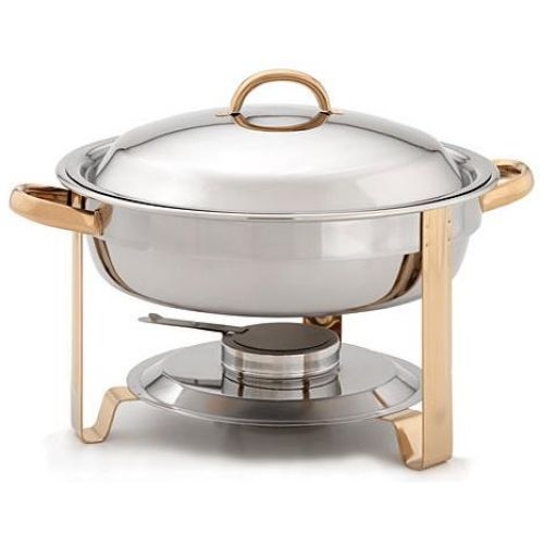 Alegacy Gold Accented Round Chafer, 4 Quart.