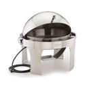 Alegacy Electric Savoir Full Size Dome Cover Electric Chafer with Brass Leg, 25 1/2 x 17 7/8 x 18 3/8 inch.
