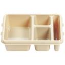 Camwear Polycarbonate 4 Compartment Meal Delivery Tray, Beige, 9 x 11 x 2 1/2 inch -- 24 per case.