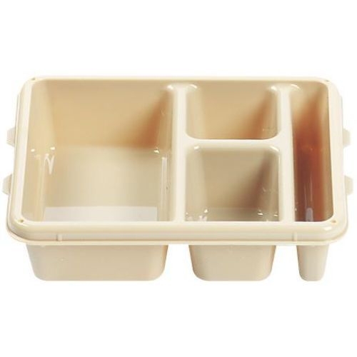 Cambro Co Polymer 4 Compartment Meal Delivery Tray, Tan, 9 x 11 x 2 1/2 inch -- 24 per case.