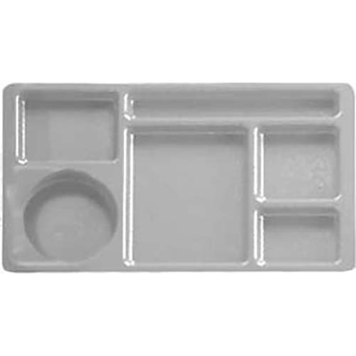 Cambro Navy Blue Co-Polymer 2 x 2 Compartment School Tray, 15 x 8 3/4 inch -- 24 per case.