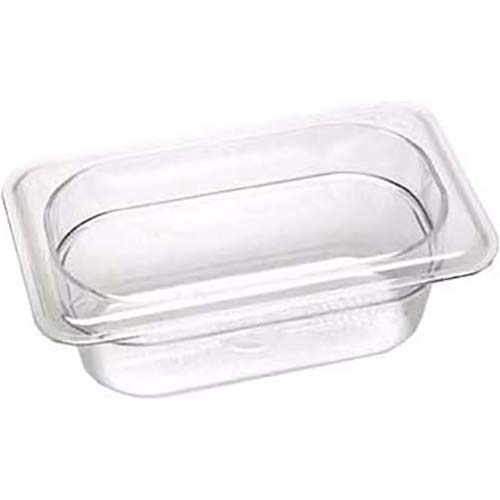 Cambro Camwear Polycarbonate White Ninth Size Food Pan, 2 1/2 inch -- 6 per case.