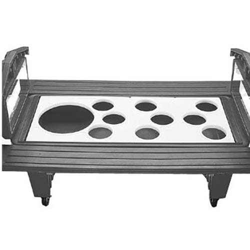 Cambro Granite Gray Salad Bowl Holder for Versa Food Bar, 25 3/4 x 20 7/8 inch - Holds an 18 inch Bowl.