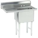 Stainless Steel Fabricated Economy Sink with 1 Compartment, Left Drain Board.Overall Length 39 inch.