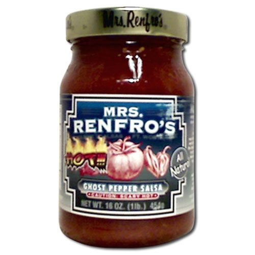 Mrs.RenfroF Ghost Pepper Salsa, 16 Ounce -- 6 per case.