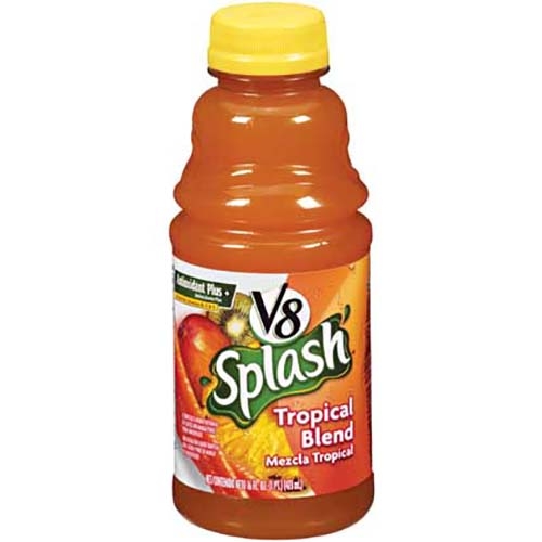 V8 Splash Tropical Blend Juice, 16 Fluid Ounce -- 12 per case.