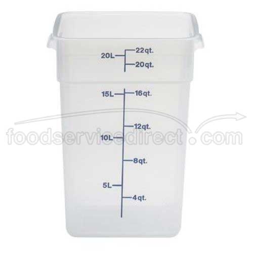 Translucent Cambro CamSquares Midnight Blue Food Storage Container, 22 Quart -- 6 per case.