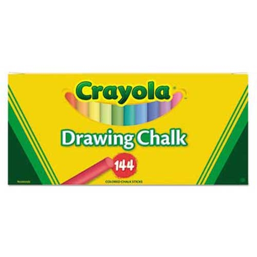 Crayola Colored Drawing Chalk, Six Each of 24 Assorted Colors, 144 Sticks/Set