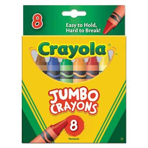 Crayola So Big Crayons, Large Size, 5 x 9/16, 8 Assorted Color Box