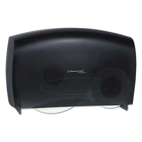 Kimberly-Clark Professional* Cored JRT Jumbo Combo Tissue Dispenser, 20 2/5w x 5 4/5d x 13 1/10h, Smoke/Gray