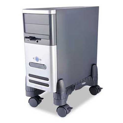 Kantek Mobile CPU Stand, 4-1/2w x 16d x 7h, Black