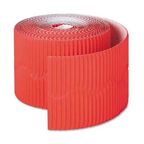 Pacon Bordette Decorative Border, 2 1/4 inch x 50 Roll, Flame Red