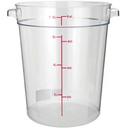 Winco Clear Polycarbonate Round Storage Container, 8 Quart -- 12 per case.