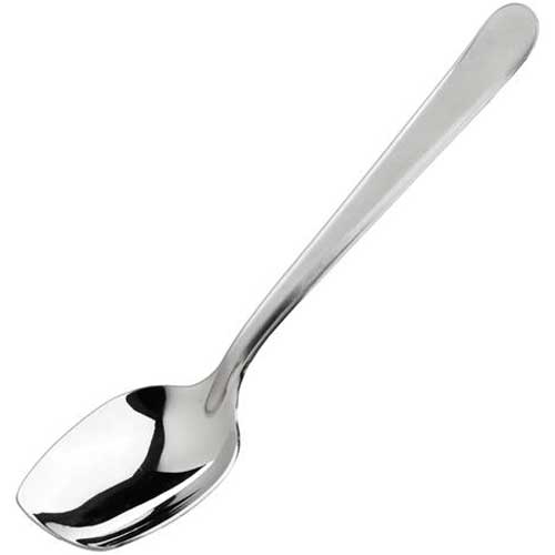 Winco Slanted Plating Solid Spoon, 8 inch -- 6 per case.
