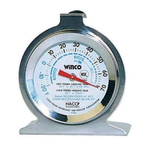 Winco Dial Freezer/Refrigerator Thermometer, 2 inch.