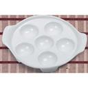 Yanco Porcelain Round White Accessories Escargot Dish, 6 1/2 inch Diameter -- 24 per case.
